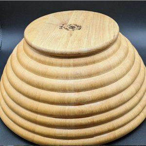 Strata Group Gorgeous Bee Hive Large Wooden  Serving  Bowl
